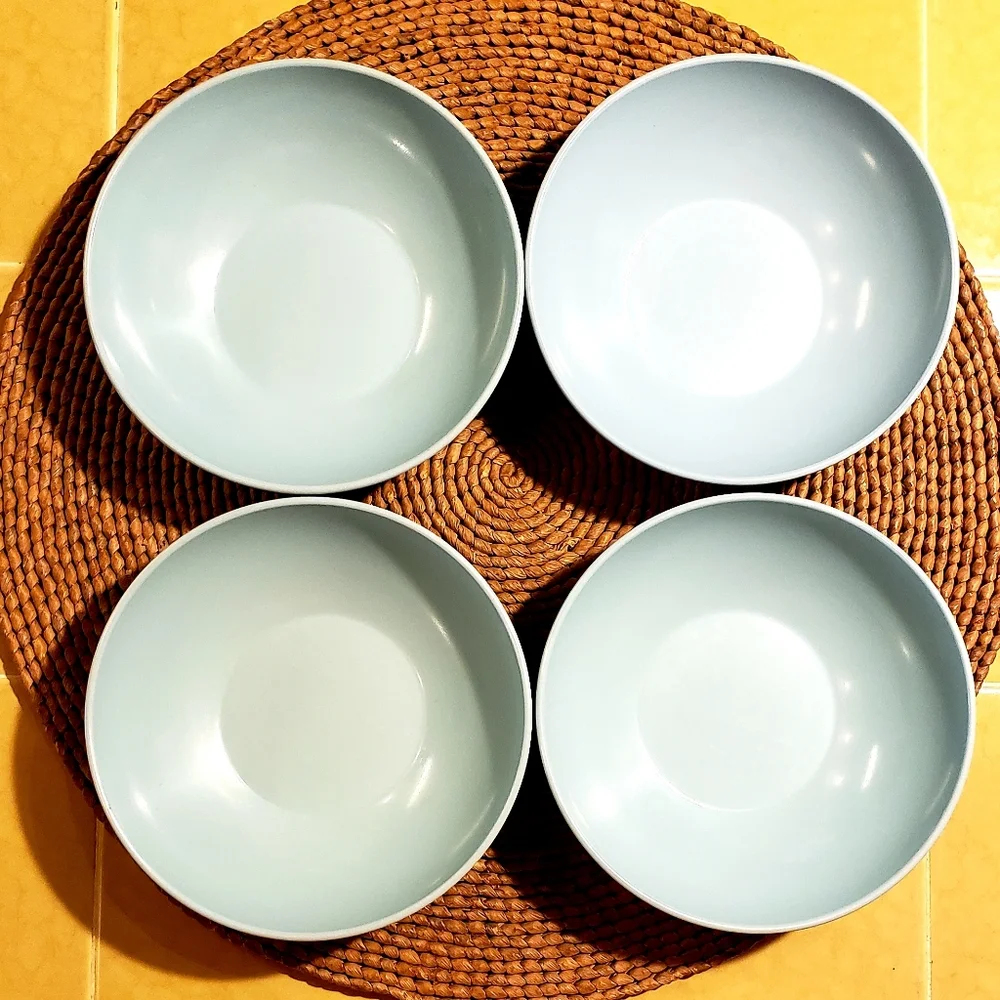 STETSON Melmac Vintage MCM Robin Egg Blue Berry Bowls - Set of 4 - Picture 5 of 7